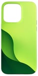 Coque pour iPhone 15 Pro Max Vert Minimaliste Abstrait Esthétique Clean Art