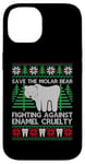 Coque pour iPhone 14 Pull de Noël moche avec ours en molaire « Save The Molar Bear »