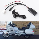 3-nastainen AUX-äänikaapelin Bluetooth-sovitin Honda Gold Wing GL1800 5-12V Handsfree MIC Music -moottoripyörän Bluetooth-vastaanottimelle