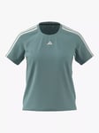 adidas Aeroready Train Essentials 3 Stripes T-Shirt, Mint