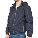 PERLETTI Veste Coupe Vent Homme Femme avec Détails Réfléchissants - Veste Cape de Pluie Imperméable Mi Saison pour Fille Garçon (FR/ES, Alpha/lettres, M, Taille normale, Taille normale, Bleu)