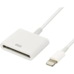 Adapter för laddning och synkronisering - Apple - Lightning till 30 stift - Vit - iPhone, iPad, iPod