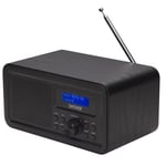 Radio portable, Denver DAB-30BLACK 1W RMS - Personnel Numérique Noir, DAB + radio numérique, Fonctionne sur 230V ou piles