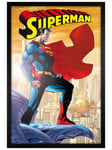 DC Comics Superman Retro Maxi Poster - Black Wooden Framed