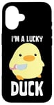 iPhone 16 I'm A Lucky Duck - Duck With Knife - Duck With Knife Meme Case