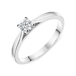 18ct White Gold 0.20ct Diamond Brilliant Cut Solitaire Ring