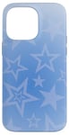 Coque pour iPhone 14 Pro Max Esthétique Aura Blue Star Cute Blue Gradient