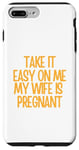 Coque pour iPhone 7 Plus/8 Plus Nouveau papa drôle, vas-y doucement avec moi, ma femme est enceinte