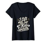 Womens Gym Weightlifting Weights Gift Lifting Fitness Moms and Dads V-Neck T-Shirt