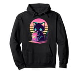 Cat Strawberry Milk Anime 90s Japanese Cat Japan Pullover Hoodie