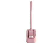 Brosse wc, balai wc, poubelle, brosse wc, porte-brosse wc, brosse wc économique à long manche avec support sanitaire.(rose)