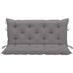 Inlife - Set 2 Coussin Matelas Assise Dossier pour Banc de Jardin Balancelle Canapé en Tissu Oxford grand confort 120cm x 50 cm x 7 cm Gris