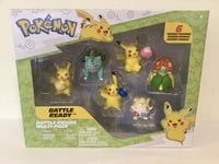 POKEMON Battle Ready Multi-Pack 6 Figures Pikachu Bulbasaur Togepi Bellossom