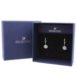 Swarovski Silver Earrings Angelic Round Drop Crystal Ladies Jewellery - GENUINE