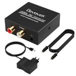 192Khz Dac Audio, Adaptateur Optique Jack Convertisseur Numerique Analogique Optique Vers L/R, Digital Spdif Toslink Coaxial Vers Stéréo Audio L/R Jack 3,5Mm Avec Optique Câble