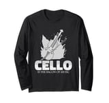 Cello Instrument Funny Playing Musical Lesson Long Sleeve T-Shirt