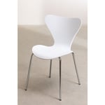 Lot de 4 chaises blanches en résine très confortables et design style scandinave