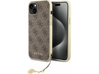 Guess Guess Guhcp15sgf4gbr Iphone 15 6.1" Brązowy/Brown Hardcase 4G Charms Collection