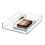 iDesign Organisateur tiroir pour la Table à Maquillage, séparateur tiroir de la Collection Exclusive Sarah Tanno, Article de Makeup Organizer en Plastique à Combiner, Transparent, 20,3 x 30,5 x 5 cm