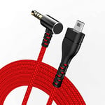 Aiivioll Arctis 7 Audio Cable for SteelSeries Arctis 3 5 7 Pro Headphones，Enhance Your Gaming Experience With Arctis 7 Cable Gaming Headset Auxiliary Cable. (Red/2m)