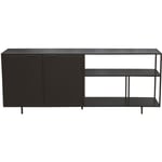 Buffet industriel en métal noir 2 portes L180 cm karl