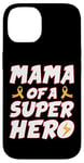 iPhone 14 Childhood Cancer Mama Of A Superhero Family Ribbon Case