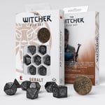 Witcher Geralt Silver Sword Poly Black /Silver (7) Terningsett, Witcher - Rollespill fra Outland