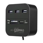 Lecteur de carte multifonction pour ordinateur usb, hub 7 en 1, caméra tout-en-un, séparateur de carte SD/TF/MS/M2