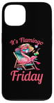 Coque pour iPhone 13 Citation amusante des flamants roses It's Flamingo Friday