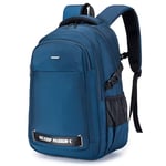 BAGZY Sac a Dos College Ado Garcon, 30L Sacs à Dos Loisir Avec Compartiment pour Ordinateur Portable 17,3 Pouces étanche pour Les Voyages, L'université, Décontracté 47 X 32 X 15 Cm (Bleu)