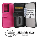 Skimblocker Plånboksfodral Samsung Galaxy S21 Ultra 5G (G998B) (Svart)