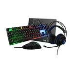 THE G-LAB COMBO GALLIUM Gaming - Clavier FR Rétroéclairé Performance + Souris Revetement Soft-Touch + Casque Rétroéclairé - Neuf