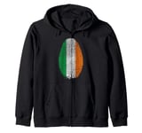 Ireland Flag Fingerprint Irish Gift for Irish People Zip Hoodie