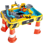 Theo Klein 3208 CAT Sand and Water Play Table I Two pools including wheel and backhoe excavator and much more accessories I Toys for children aged 18 months and over