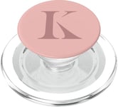 Lettre K Monogramme Nom Initiale K Rose Marron Cadeau pour Elle PopSockets PopGrip pour MagSafe