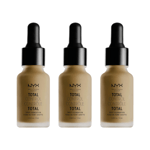 NYX Professional Makeup Total Control Drop Foundation 13ml - 17 Cappuccino x3