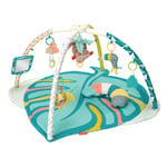 Infantino 4-i-1 Deluxe Twist & Fold Activity Gym och krypfilt med lekbåge, tropisk