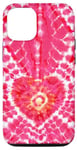 Coque pour iPhone 12/12 Pro Style Tie Dye Rose Amour Méditation Zen Motif Cœur Boho