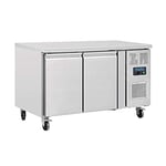 Polar Refrigeration U-Series 230W Double Door Counter Fridge 228 Litre, Stainless Steel, -2°C to 5°C, 860(H)x1360(W)x600(D)mm, 2 Shelves, Energy Rating B, Usable Capacity: 310 Ltr, R600a, G377