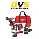 Milwaukee M18FPP4H3-553B 18v Fuel 4pc Power Tool Kit - 5.5ah and 5ah Batteries