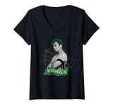 Womens One Piece Roronoa Zoro Live Action Straw Hat Pirate Hunter V-Neck T-Shirt