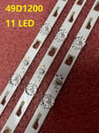 Kit 3pcs 11LED LED Bande De Rétro-Éclairage Pour TCL 49SK6000 49D1200 Thomson T49FSL6010 LE03RB2R0-DK 4C-LB490T-HR9 LVF490CSDX Nipseyteko