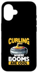 Coque pour iPhone 16 Le curling là où les balais sont cool