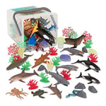 Terra by Battat, Poisson, Tortue Whale Dolphin Toy Figurines – Ocean Animals – Marine World, AN2772Z, Couleur Unique, Small