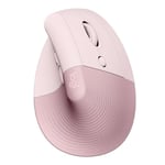 Logitech Lift Vertical Ergonomic Wireless Mouse - Rose 910-006481