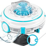 KESSER® Aqua-9000 Robot de Piscine sans Fil avec Sac de Transport pour piscines jusqu'à 80 m², Batterie Li-ION Max. 75 Min, aspirateur de Piscine sans Fil entièrement Automatique Turquoise