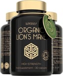 Organic Lions Mane Supplement - 1800mg Lion's Mane Mushroom Extract 30 Capsules