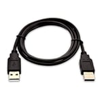 V7 USB A (mâle) vers USB A (mâle), 1 mètre (3,3 pieds) – Noir - Câbles USB (1 mètre (3,3 pieds) – Noir, 1 m, USB A, USB A, 1.0, 480 Mbit/s, Noir)