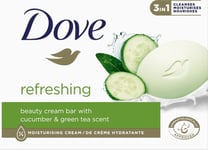 Unilever Dove Refreshing 3In1 Bar Soap - Gurka &Amp  Grönt Te 90G