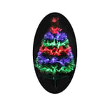 Autour de Minuit 5SAF143MC Las Vegas Sapin Fibre Optique avec 55 LED Multicolore 60 cm